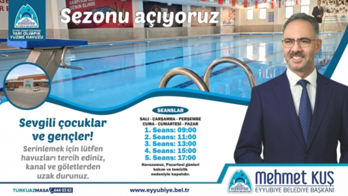 Eyyübiye Belediyesi Yüzme Havuzunda Sezon Açılıyor