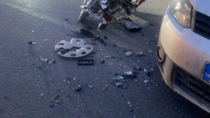 Şanlıurfa'da Otomobil ile Motosiklet Çarpıştı