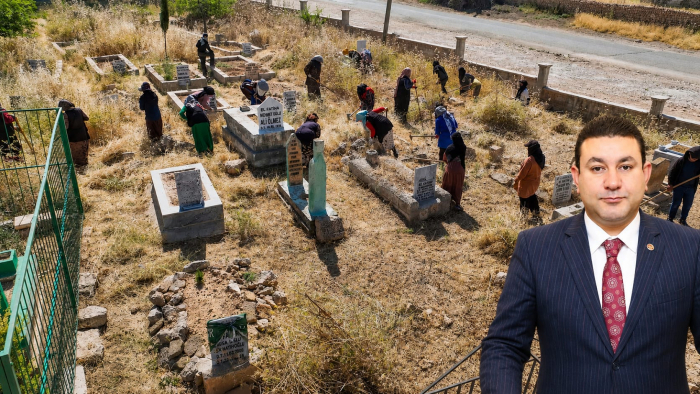 Başkan Mahmut Özyavuz'dan Vefa Hizmeti: Harran'da Mezarlıklar Titizlikle Temizleniyor